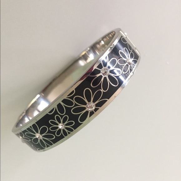 Black and Silver Coach Bracelet Bangle - Picture 4 of 7
